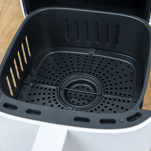 air fryer with the basket pulled out